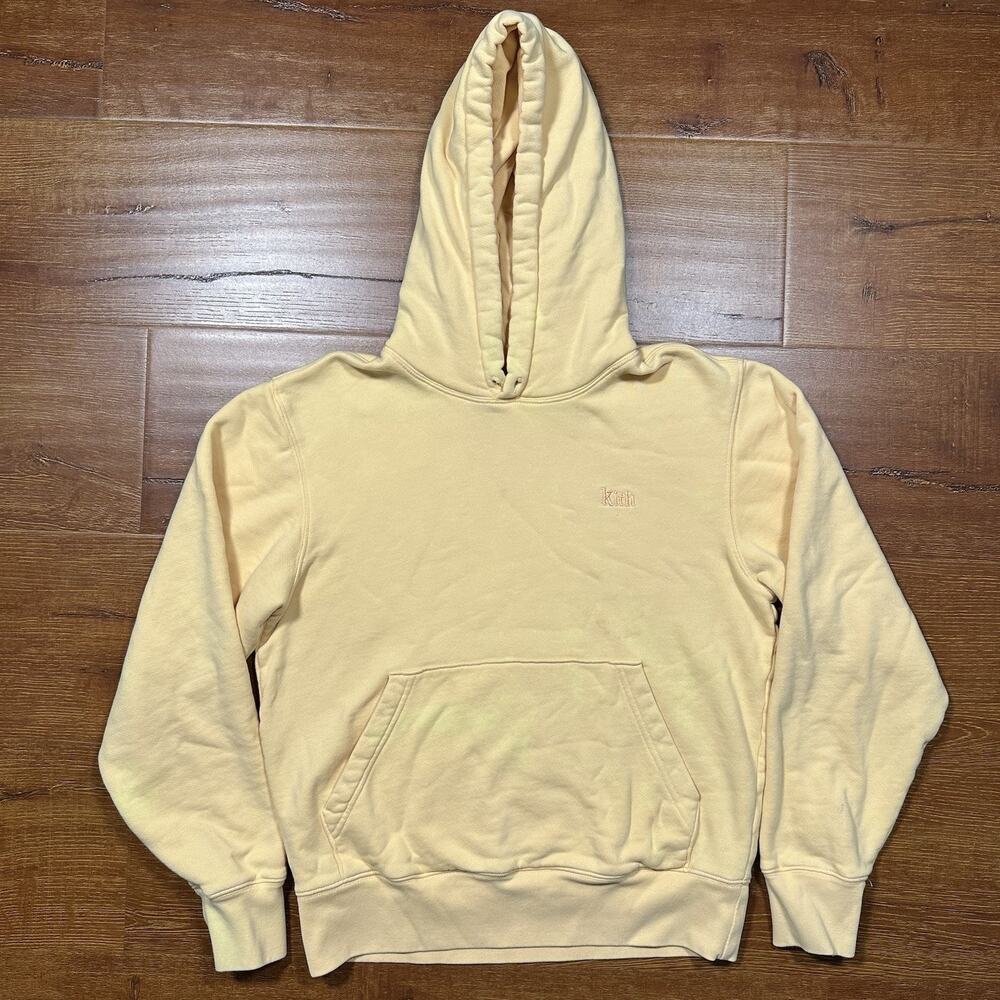 Kith Hoodie Sweater Womens S Light Orange Oversized Relaxed Fit Cotton Peru